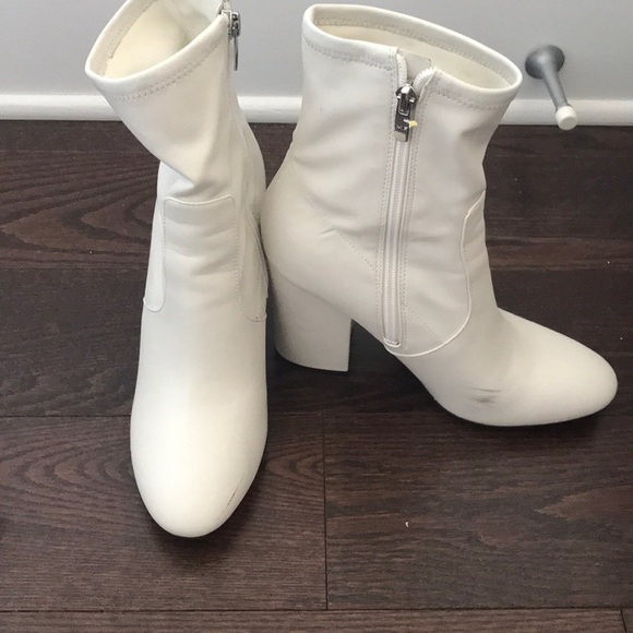 white marc fisher booties